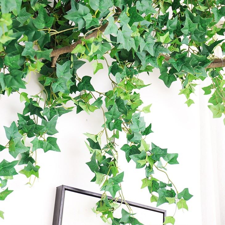faux ivy hanging plant decor
